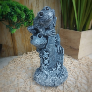 Steinfigur-Frosch-Gartenfigur-Garten-Deko-Frost--wetterfest-Massiv-Beton