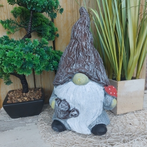 Steinfigur-Troll-Kobold-Figur-Wichtel-Gartenfigur-Frostfest-Massiv-Steinguss