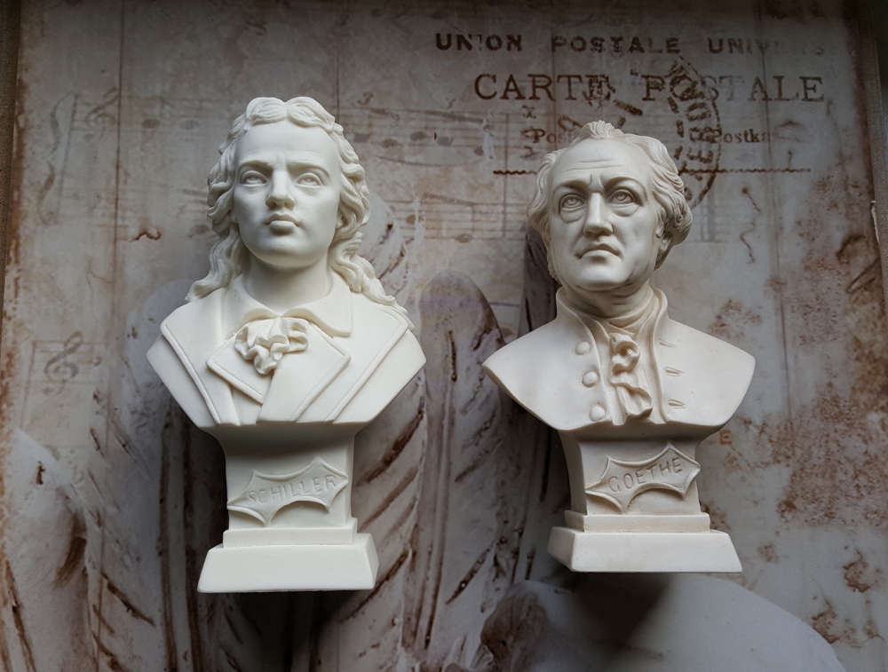 Bild 1 von Goethe und Schiller Büste SET Figuren Deko Statue Gips