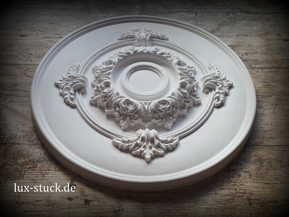 Bild 1 von R78 Gips Stuck Rosette D=35 cm Deckenrosetten Deko Stuckrosette Deckenspiegel