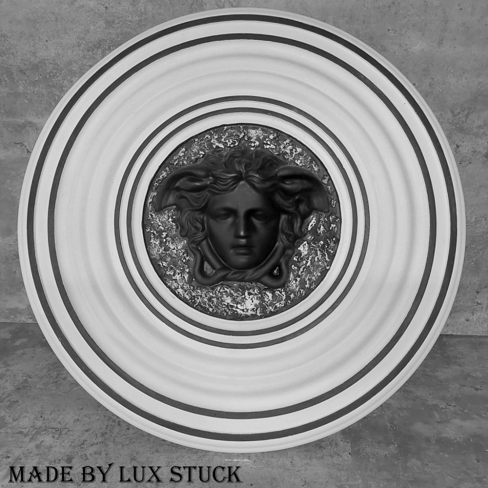 Bild 1 von Medusa Durchmesser 43,5 cm Wandrelief Relief Stuck Gips Wand Deko Ornament