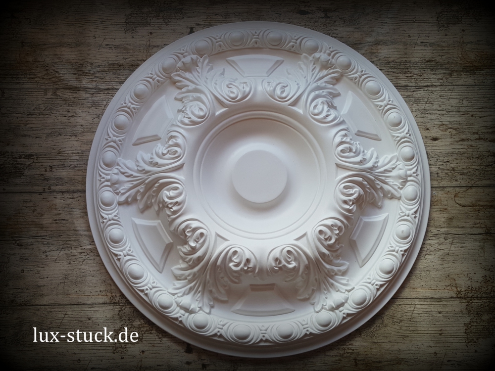 Bild 1 von R47 Gips Stuck Rosette D=49,5 cm Deckenrosetten Deko Stuckrosette Deckenspiegel