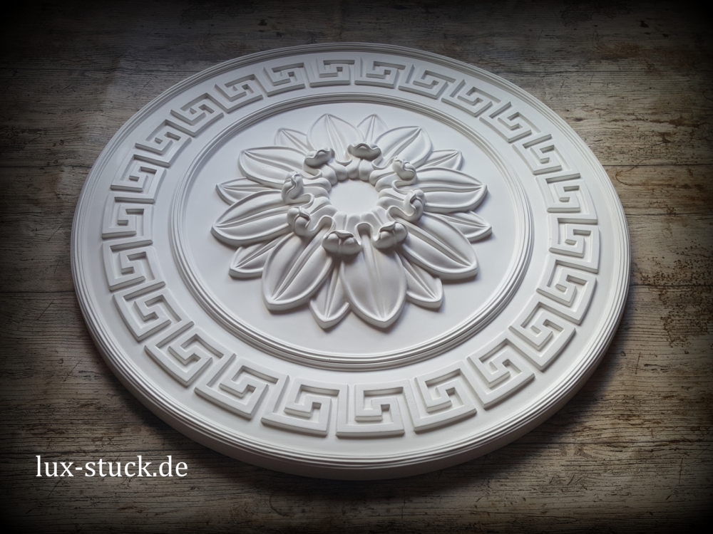 Bild 1 von R76 Gips Stuck Rosette D=52 cm Deckenrosetten Deko Stuckrosette Deckenspiege