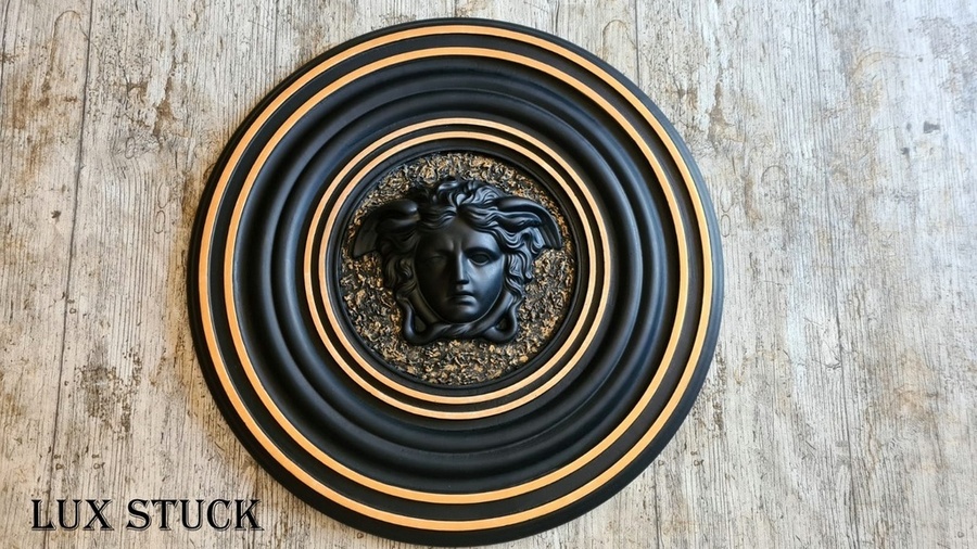 Bild 1 von Medusa Durchmesser 43,5 cm Wandrelief Relief Stuck Gips Wand Deko Ornament