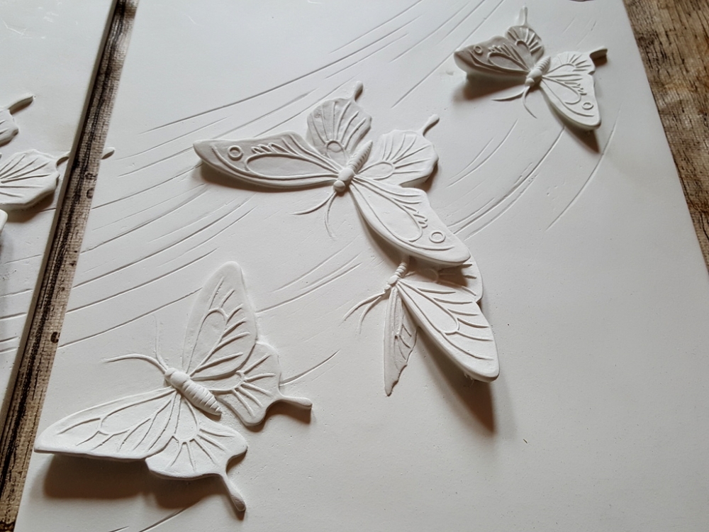 Bild 1 von 3-er Set Wandrelief Steinrelief Relief Steinfigur Indoor Outdoor Massiv Beton