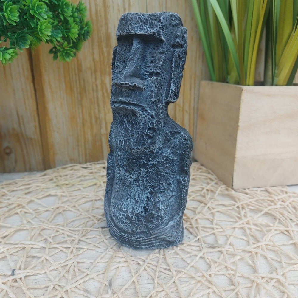 Bild 1 von Steinfigur Moai Osterinsel Figur Garten Statue Wetterfest Skulptur Steinguss