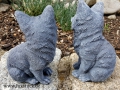 Bild 2 von Steinfiguren Füchse 2 Stück Gartenfigur Gartendeko Betonguss Frostfest Dekofigur