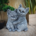 Bild 1 von Steinfigur Katzenpaar Gartenfigur Frostfest Steinguss Garten Deko Massiv Katze