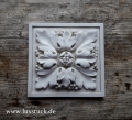 Gips Dekor Stuckdekor Barock Rosette Ornament Verzierung Wanddeko Relief Bild