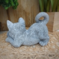 Bild 2 von Steinfigur Katze spielend Gartenfigur Frostfest Steinguss Garten Deko Massiv