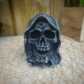 Bild 2 von 4-er Set Skull Steinfigur Totenkopf Gothic Figur Indoor Outdoor Statue Deko Tod