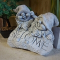 Bild 2 von Steinfigur Willkommen Troll Kobold Figur Wichtel Gartenfigur Frostfest Massiv