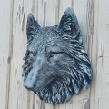 Bild 3 von Wolf Steinfigur Gartenfiguren Relief Wolfskopf Gartendeko Wandrelief Gartendeko