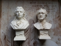 Goethe und Schiller Büste SET Figuren Deko Statue Gips
