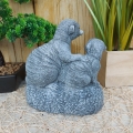 Bild 3 von Erdmännchen Paar Steinfigur Gartenfiguren Gartendeko Frost- wetterfest Massiv