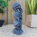 Bild 2 von Skull Steinfigur Totenkopfturm Gothic Figur Indoor Outdoor Statue Deko Tod