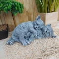 Bild 1 von Steinfigur Katzen kuschelnd Miezen Gartenfiguren Frostfest Steinguss Garten