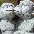 Bild 4 von Affenpaar Steinfigur Affen Massiv Betonguss Garten Figuren Deko Frostfest