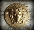 Bild 1 von Medusa 20 cm Gips Gold Wandrelief Relief Wand deko