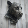 Bild 2 von Panther Steinfigur Massiv Relief Garten Deko Wandrelief Frostfest Deko Figur