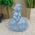 Bild 1 von Steinfigur Troll Kobold Figur Wichtel Willkommen Deko Gartenfigur Frostfest