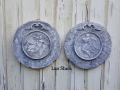 Steinrelief Steinfigur Engel Shabby Gartenfiguren Gartendeko Beton Wandrelief