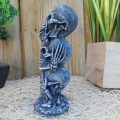 Bild 4 von Skull Steinfigur Totenkopfturm Gothic Figur Indoor Outdoor Statue Deko Tod