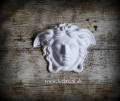 Medusa 17x14 cm Kopf Gips Wandrelief Relief Weiß Wand deko 