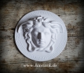 Medusa 20 cm Gips Wandrelief Relief Weiß Wand deko