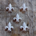 Mini Lilien 5x4,5 cm  Gips Französische Lilien  FLEUR DE LIS Deko Wanddeko Relief