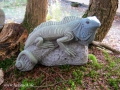 Steinfigur Leguan Eidechse Gartenfigur Gartendeko Frost- wetterfest