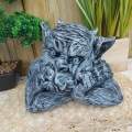 Bild 2 von Gargoyle Steinfigur Set Mauerwächter Massiv Gartenfiguren Garten Deko Frostfest