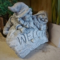 Bild 4 von Steinfigur Willkommen Troll Kobold Figur Wichtel Gartenfigur Frostfest Massiv
