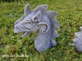 Bild 2 von Drache 3 teilig Steinfigur Gartenfigur Steinguss Frostfest,Garten, Deko GF17